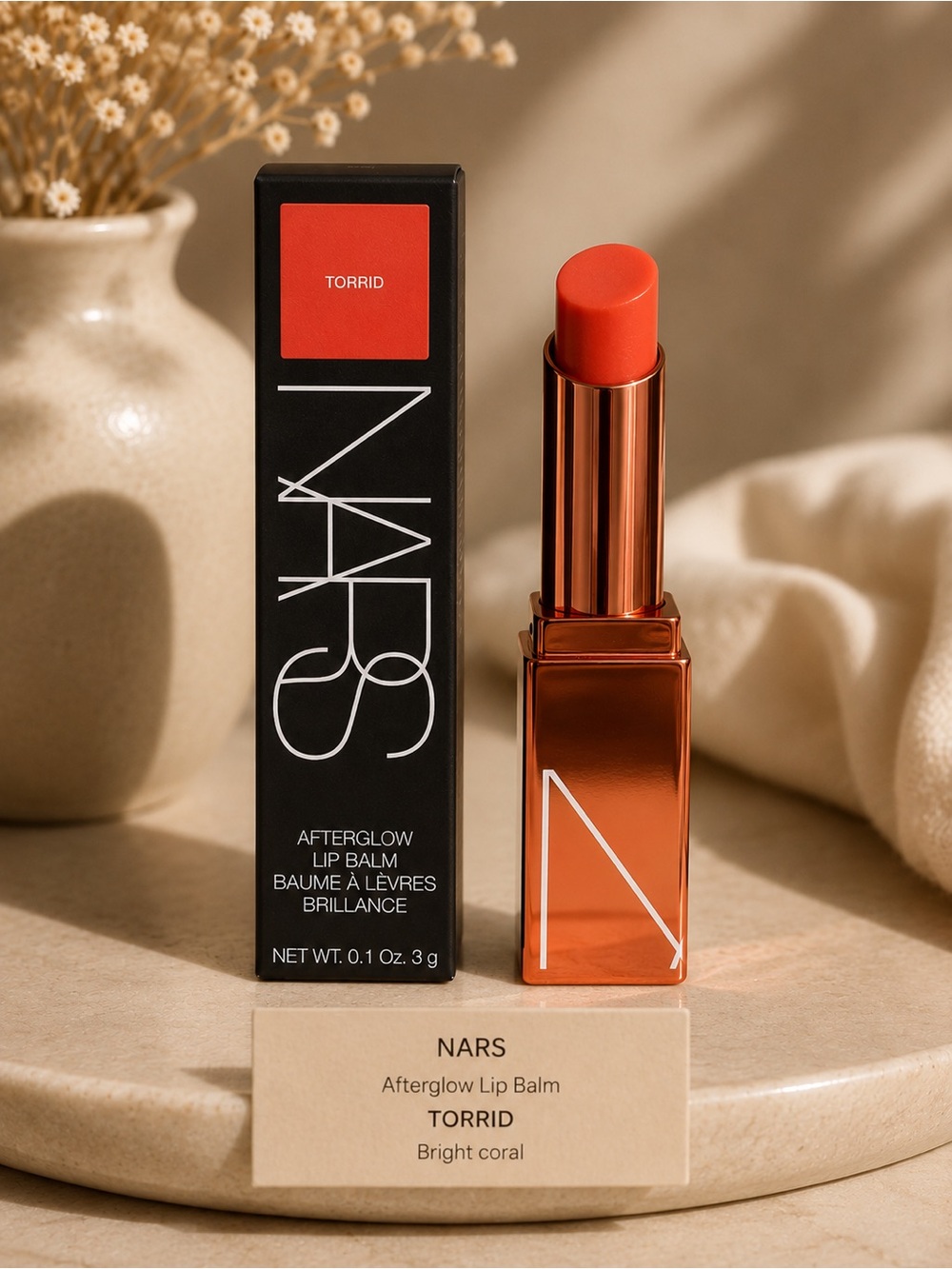 NARS Afterglow Lip Balm Torrid Bright Coral